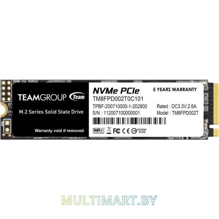 SSD диск Team MP33 PRO 2TB (TM8FPD002T0C101)